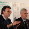 Il capogruppo del Pd Francesco Serra col sindaco Leonardo Michelini