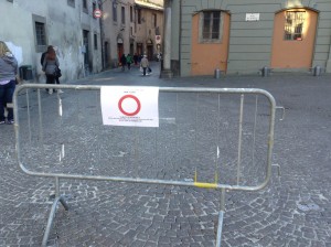 La barriera a piazza del Comune