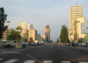 Il boulevard 30 giugno, in pieno centro a Kinshasa