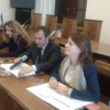 La presentazione di Sportello Donna: da sinistra, Serenella Papalini, Domenico Merlani e Lucia Valente