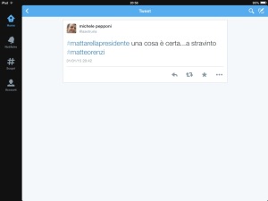 Il Tweet di Michele Pepponi