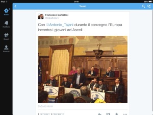 Il tweet di Francesco Battistoni