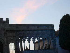 Palazzo papale appena dopo il tramonto