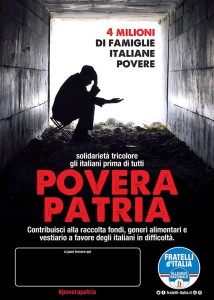 povertà fratelli d'italia