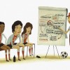 Soccer coach teaching team values --- Image by © Ikon Images/Corbis