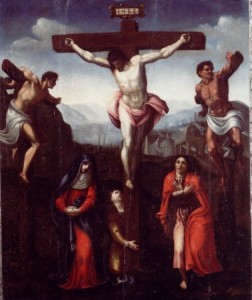 La Crocifissione di Cristo, dipinto di scuola michelangiolesca