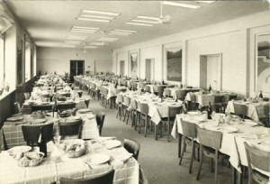 La sala mensa delle terme Inps nel 1963