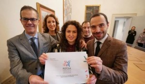 Il logo di Pistoia capitale della cultura 2018 criticatissimo da Vittorio Sgarbi