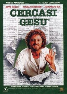 Una locandina di un film di Beppe Grillo
