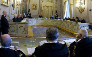 Un'udienza della Corte Costituzionale ANSA/CLAUDIO PERI