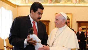 Il Papa con il presidente venezuelano Maduro