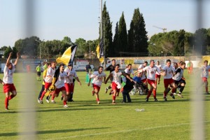 Il trionfo dopo la vittoria della Coppa Lazio