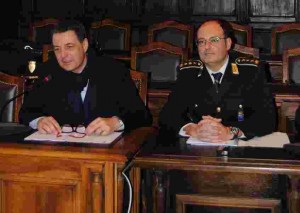 Il sindaco Marini col comandante della Polizia Locale Fainelli