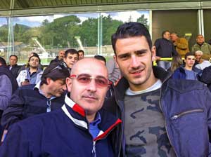 Il presidente del club, Paolo Cannone, con Leonardo Bonucci