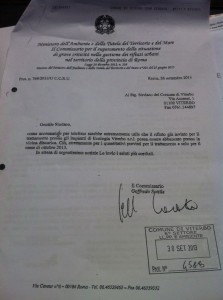 La lettera del commissario Sottile al sindaco Michelini
