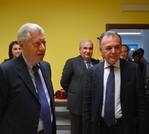 Il sindaco Michelini col sottosegretario Bobba (sullo sfondo l'immancabile Beppe Fioroni)