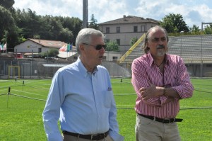 Il sindaco Leo Michelini e il consigliere delegato allo sport Sergio Insogna