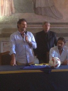 Patrizio Fimiani con Claudio Di Marco e, seduto, Stefano Fiore