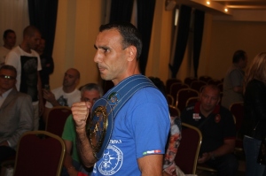 Emiliano Marsili con la cintura di campione europeo