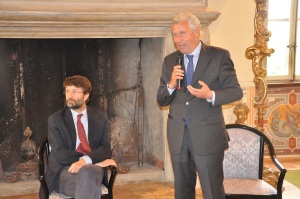 Il ministro Franceschini col sindaco Michelini