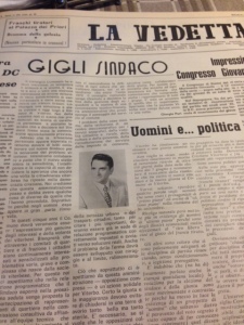Una storica prima pagina de La Vedetta del 1970