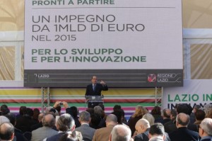 Il presidente Zingaretti alla presentazione di Lazio Innova