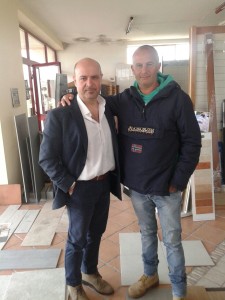 Il delegato provinciale Figc Ermanno Todini (a sinistra) con Gilberto Graziosi, papà di Luca