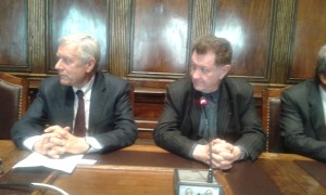 Il sindaco Leonardo Michelini e il vice sindaco e  assessore alla cultura di Avignone Jacques Montagnac 