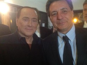 Giulio Marini con il leader Silvio Berlusconi