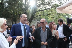 Il governatore Zingaretti in una recente visita a Bagnoregio