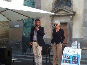 Il sindaco di Tuscania Fabio Bartolacci con l'assessore regionale Lidia Ravera, al Fleb di Tuscania