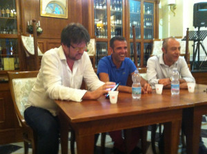 Filippo Rossi, Michele Pepponi e Andrea Baffo alla conferenza stampa finale di Caffeina