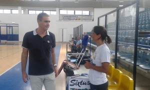 Giorgio Ricci, presidente della Stella Azzurra, con la preparatrice atletica Isabella Cristaudo