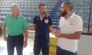 Gli assistenti Ugo Cardoni e Valerio Balestrino, a destra il capo allenatore Umberto Fanciullo