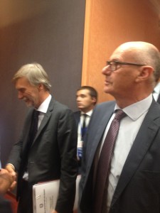 Mauro Mazzola con il ministro Delrio