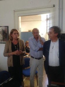 L'assessore Sonia Perà, il dirigente comunale Manetti e il dottor Valeri