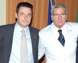 Giulio Marini con il coordinatore cittadino di Forza Italia Giovanni Arena