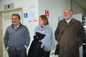 Daniela Donetti tra i consiglieri regionali Panunzi (a sinistra) e Valentini