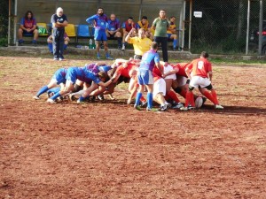 Un momento della sfida tra Tuscia Rugby e Montevirginio