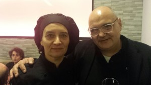 La chef Stefano Mancini con Stefano Polacchi, capo redattore del Gambero Rosso
