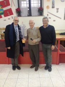 Il sindaco Mazzola con il presidente del centro Perugini e l'assessore Leoni