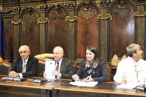 Il sindaco Michelini tra gli assessori Ricci (a sinistra), Ciambella e Delli Iaconi