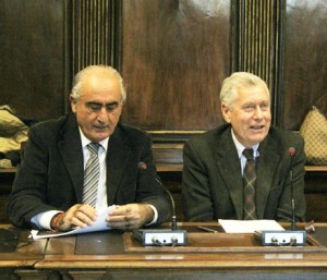 Lassessore ai lavori pubblici Alvaro Ricci con il sindaco Michelini