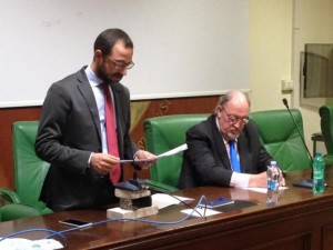 Aldo Fabbrini (a destra) con il segretario provinciale del Pd Andrea Egidi