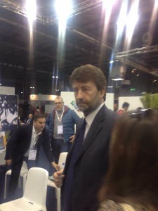 Il ministro dei beni culturali Dario Franceschini in visita alla Bit di Milano