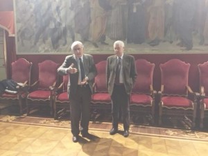 La conferenza stampa del sindaco Michelini (a destra) e dell'assessore Ricci