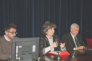 L'ingegner Brait, l'assessore raffaela Saravoni e il sindaco Michelini alla presentazione del Paes