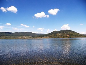 Il lago di Vico visto da Ronciglione