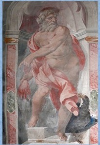 Uno degli affreschi presenti