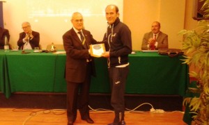 Il presidente del Panathlon Domenico Palazzetti con 